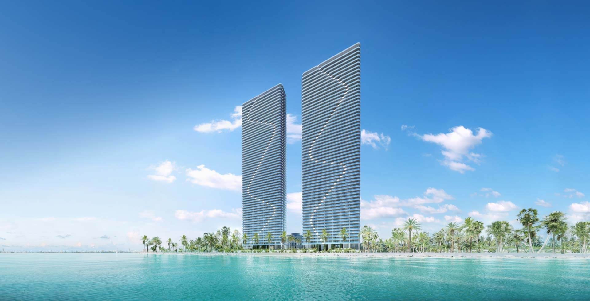 Aria Reserve North Tower — 62-story waterfront twin towers in Edgewater by Melo Group