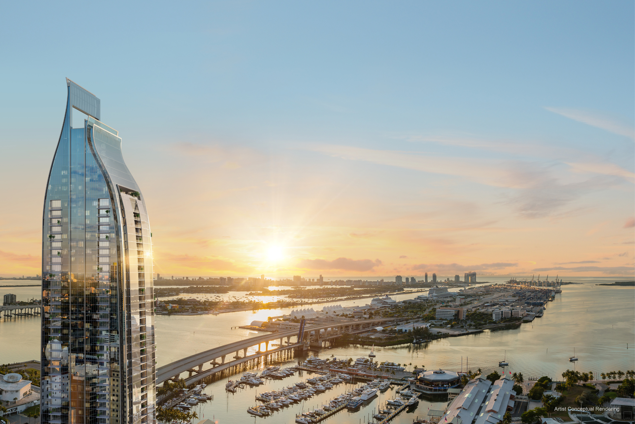 Delano Residences Miami — 90-story supertall tower in Downtown Miami by PMG